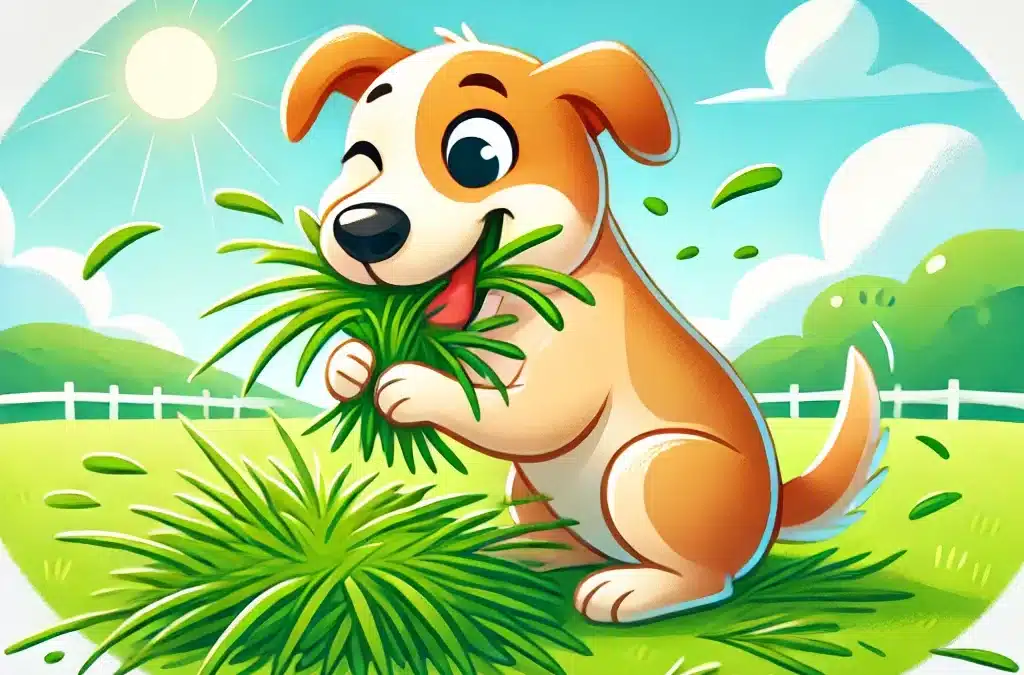 Grasfressen beim Hund. Krank oder normal?